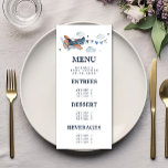 Vintage Aeroplane Clouds Baby Shower Menu<br><div class="desc">Vintage Aeroplane Clouds Baby Shower Menu. This design features an adorable vintage aeroplane. Personalise this custom design with your own text and details.</div>