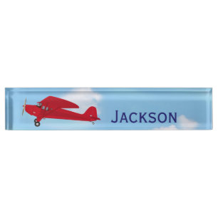 Vintage Aeroplane Desk Name Plates Nameplates 