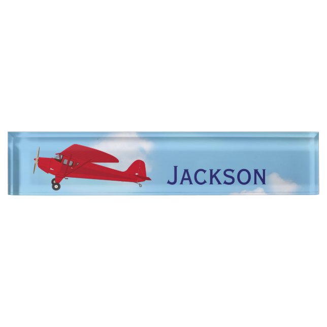 Vintage Aeroplane Desk Name Plates Nameplates  (Front)