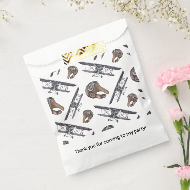 Vintage Aeroplane Favour Bags (Sealed)