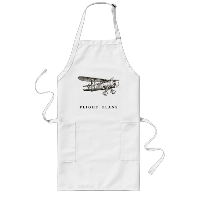Vintage Aeroplane, Flight Plans Long Apron (Front)