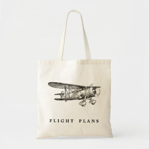 Vintage Aeroplane, Flight Plans Tote Bag