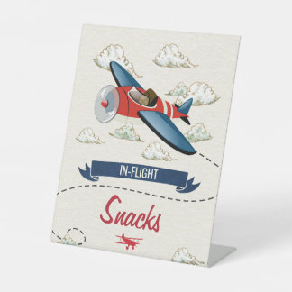 Vintage Aeroplane Food Party Sign