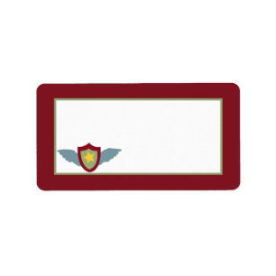 Vintage Aeroplane Mailing Address Label