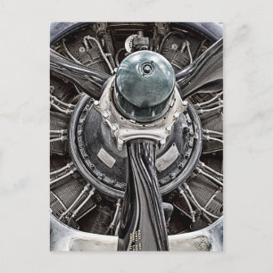 Vintage Aeroplane parts Postcard