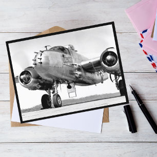Vintage Aeroplane photo, Cool Aviation Birthday Postcard