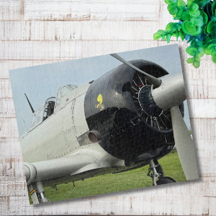 Vintage Aeroplane Photo Pilot Dad Birthday Aviatio Jigsaw Puzzle