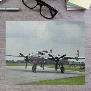 Vintage Aeroplane Photo Pilot Dad Birthday Aviatio Jigsaw Puzzle