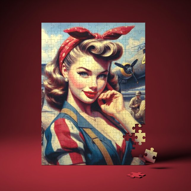 Vintage Aeroplane Pin Up Jigsaw Puzzle (Creator Uploaded)