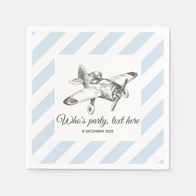 vintage,  aeroplane,  plane Cocktail Paper Napkins (Front)