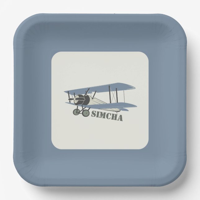 Vintage aeroplane plate (Front)
