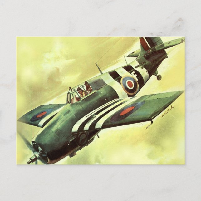 Vintage aeroplane postcard (Front)