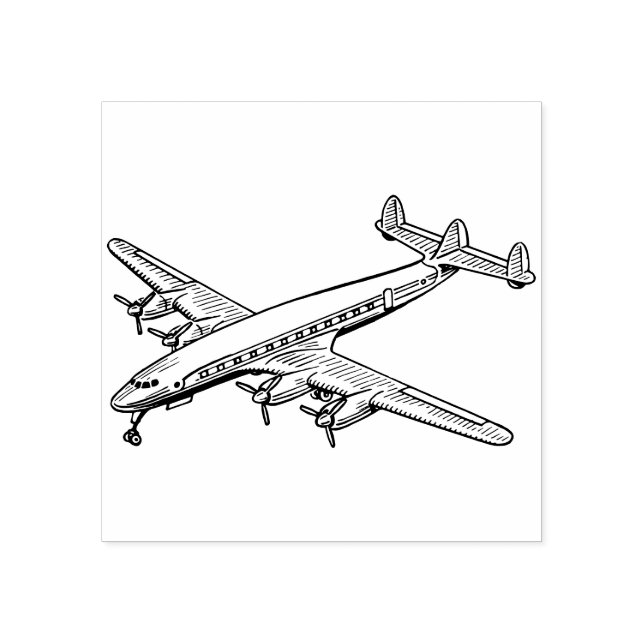 Vintage aeroplane rubber stamp (Imprint)