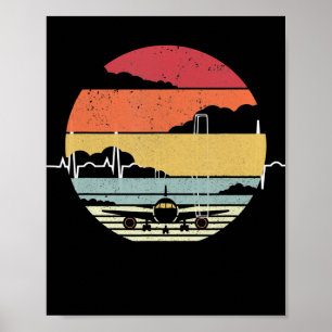 Vintage Aeroplane Style Pilot Lovers Costume Gift Poster