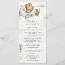 Vintage Aeroplane Teddy Bear Baby Shower