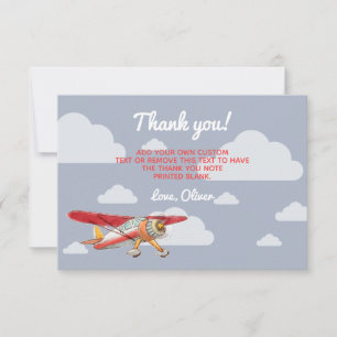 Vintage Aeroplane Thank You Cards