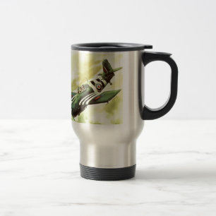 Vintage aeroplane travel mug