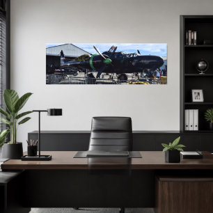 Vintage Aeroplane Warbird Fighter Airshow Photogra Canvas Print