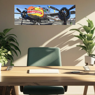 Vintage Aeroplane Warbird Fighter Airshow Photogra Canvas Print
