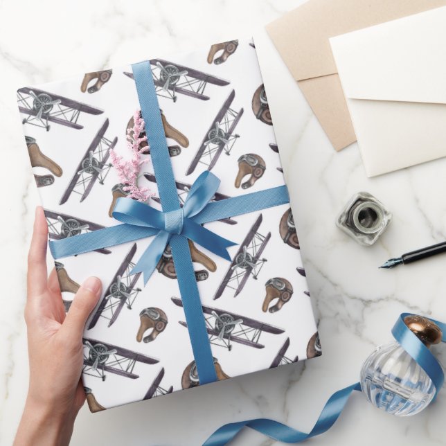 Vintage Aeroplane Wrapping Paper (Gifting)
