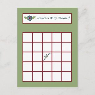 Vintage Aeroplane Writable Bingo Card