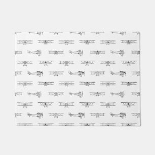 Vintage Aeroplanes Aviation Themed CUSTOM COLOR Doormat