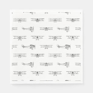 Vintage Aeroplanes Aviation Themed CUSTOM COLOR Napkin