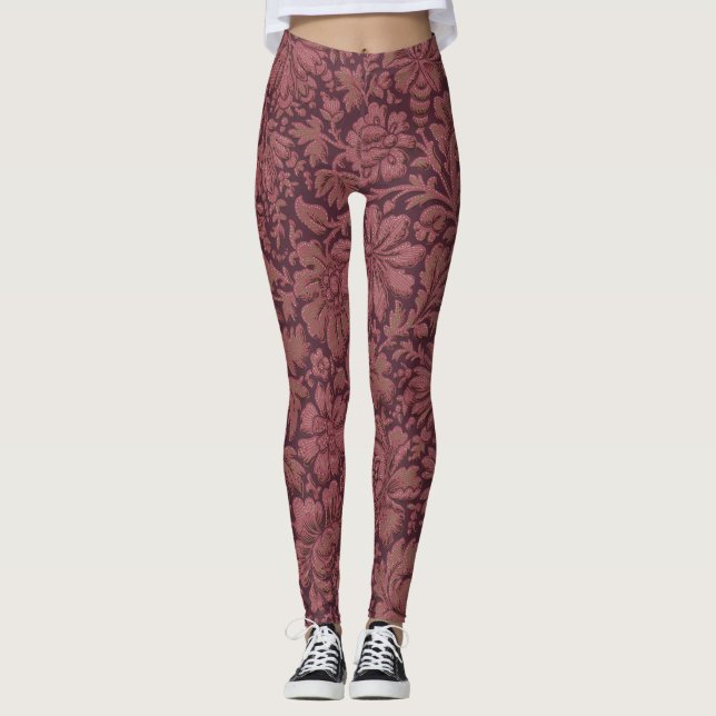 Vintage Aesthetic All Over Floral Print Leggings (Front)
