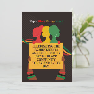 Vintage Aesthetic Black History Month Card