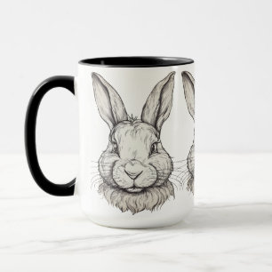 Vintage Aesthetic Bunny Illustration  Mug