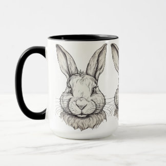 Vintage Aesthetic Bunny Illustration Mug