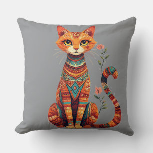 Vintage Aesthetic Cat Lover Home Decor Cushion