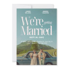 Vintage aesthetic photo wedding movie poster