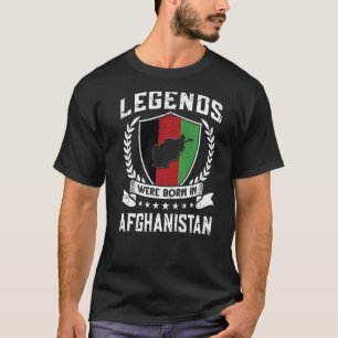 Vintage Afghan Flag Legends Were Born In Afghanist T-Shirt