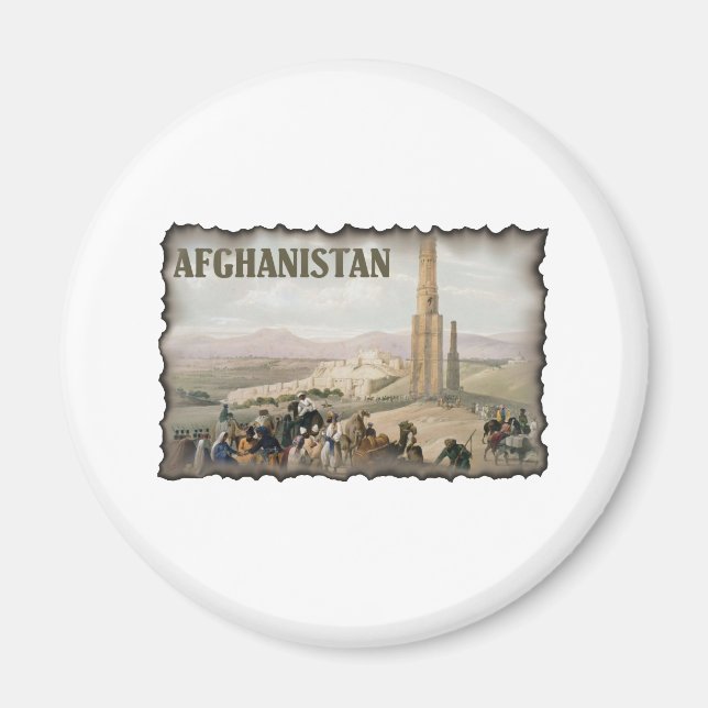 Vintage Afghanistan Magnet (Front)