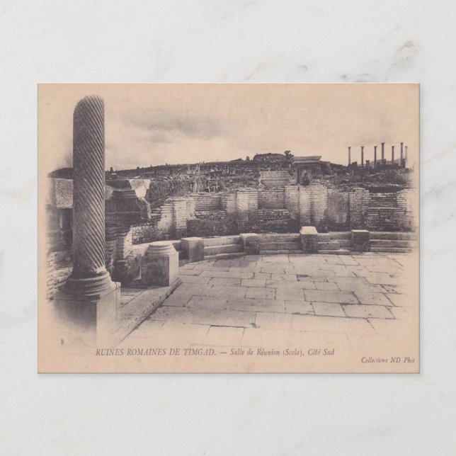 Vintage Africa Roman Remains, Timgad Postcard (Front)