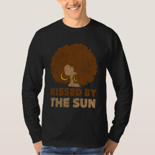 Vintage African Afro Kissed By The Sun Pride Melan T-Shirt