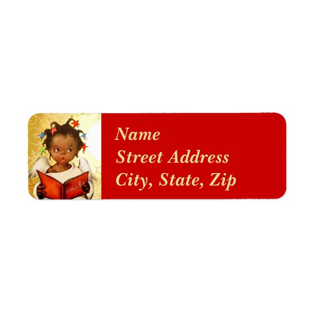 Vintage African American Angel Christmas Mailing (Front)