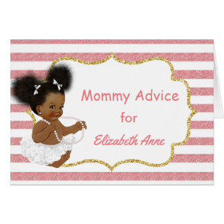 Vintage African American Baby Shower Mummy Advice