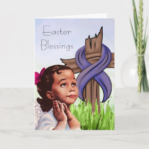 Vintage African American Child Easter Card