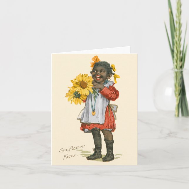 Vintage African American Child Note Card (Front)