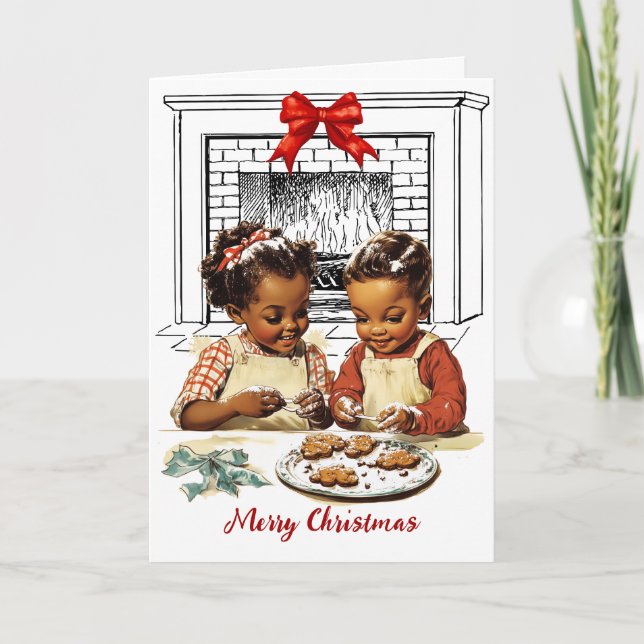 Vintage African American christmas card (Front)