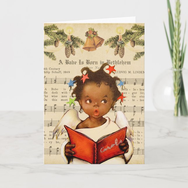 Vintage African American Christmas Card (Front)