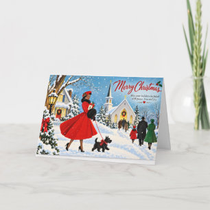 Vintage African American Christmas Card