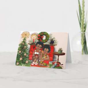 Vintage African American Christmas Card