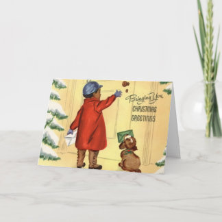 Vintage African American Christmas Card