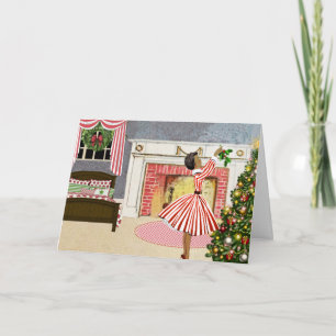 Vintage African American Christmas Card