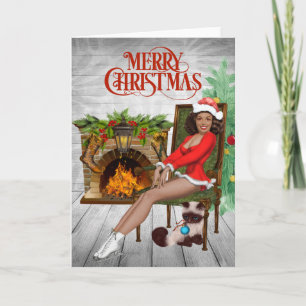 Vintage African American Christmas Card