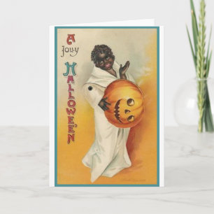 Vintage African American Halloween Card