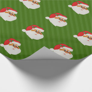 Vintage African American Santa Pop Art Wrapping Paper